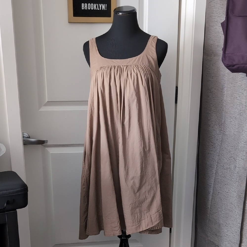 Old Navy Trapeze Tan Sleeveless Dress